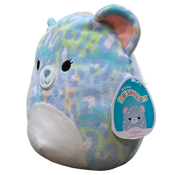 Squishmallows Lindsay the Leopard Cheetah 8” Colorful Kellytoy Plush NWT Kids - Picture 3 of 10